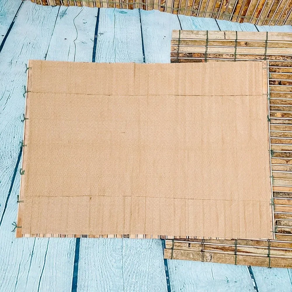 Vtg Lot 8 Nautical Bamboo Reed Wood Placemats & Table Runner Tiki Bar Tropical